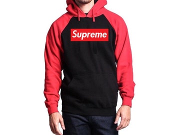 Supreme Black And Red Hoodie